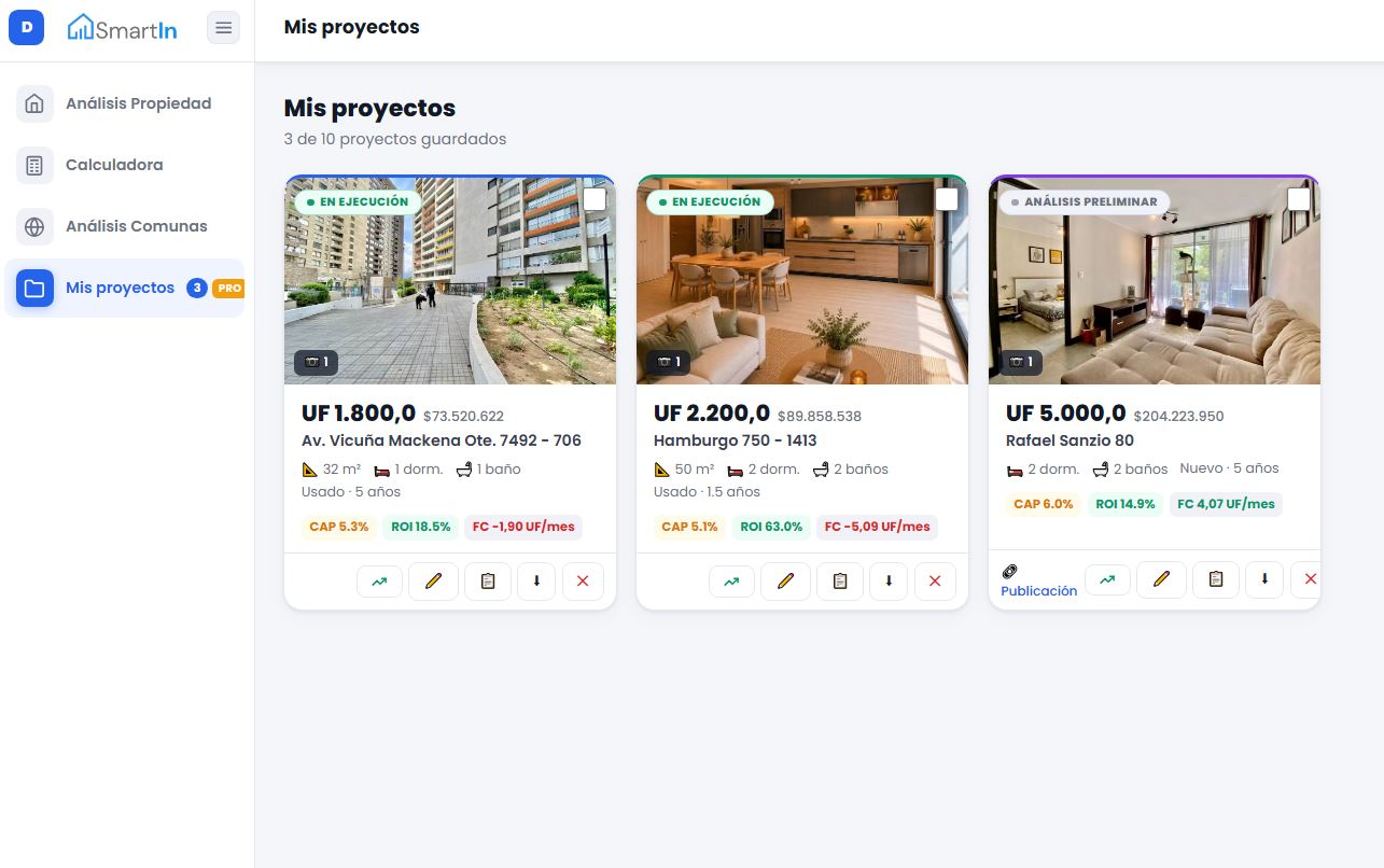Mis Proyectos — proyectos guardados